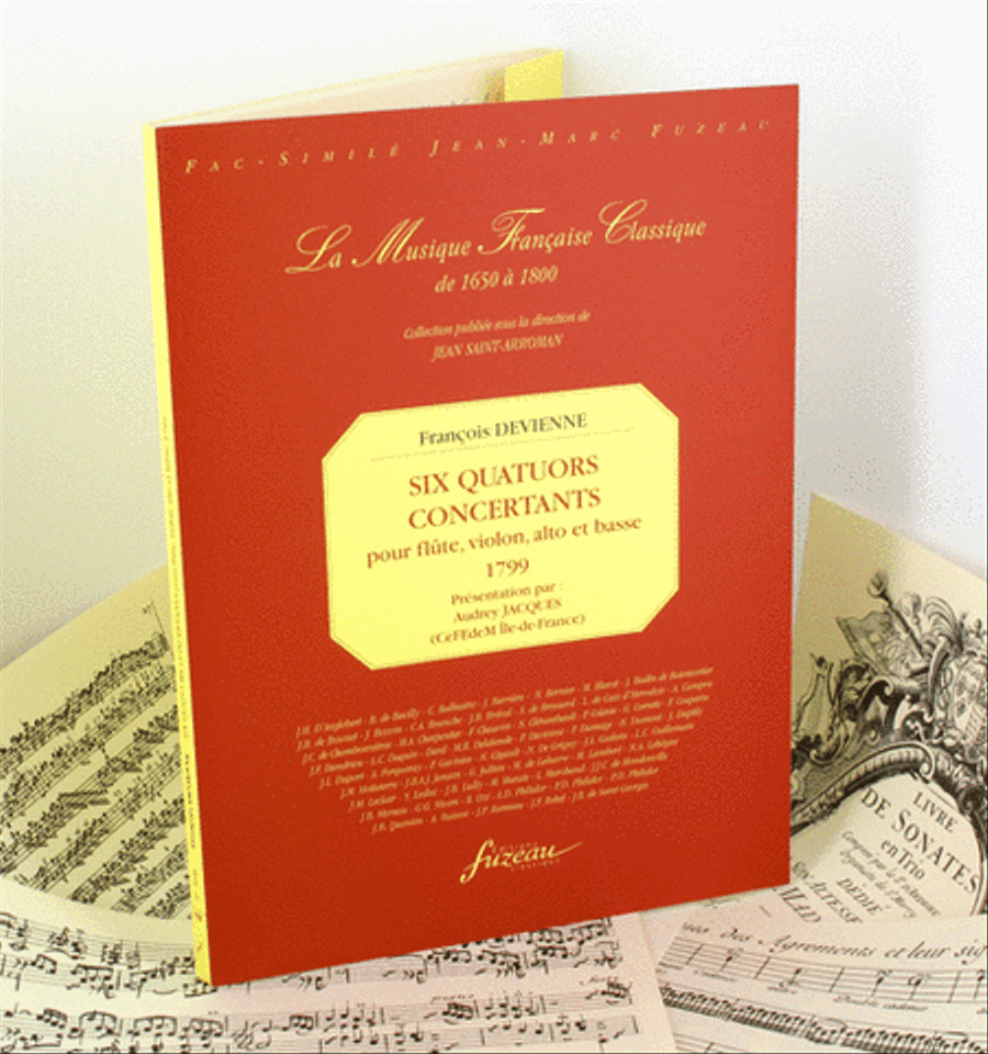 Six quatuors concertants for flute, violin, viola and bass, opus 66 Flute scores gallery preview page 1