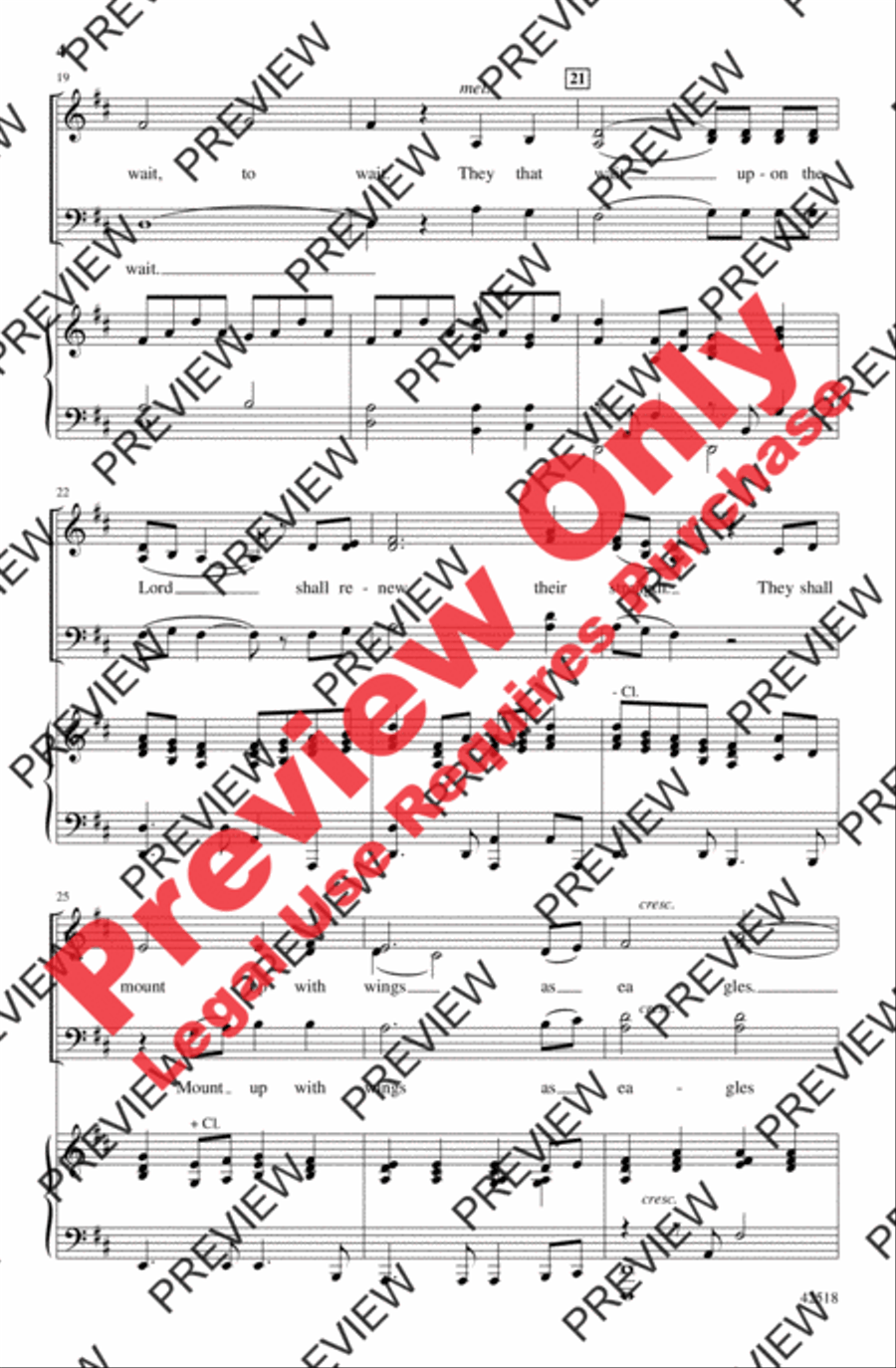 Teach Me, Lord, to Wait 4-Part scores gallery preview page 4