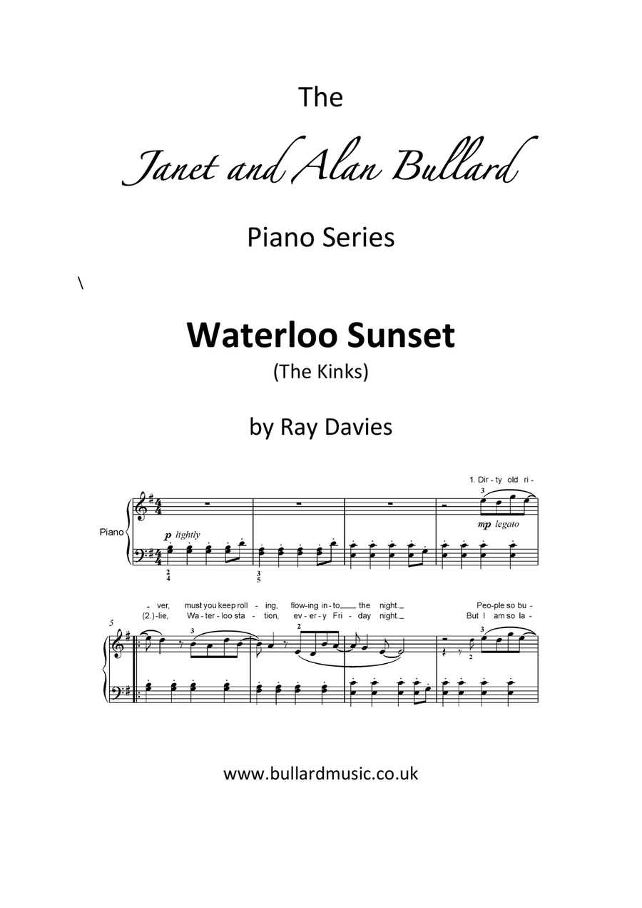 Waterloo Sunset Easy Piano scores gallery preview page 1