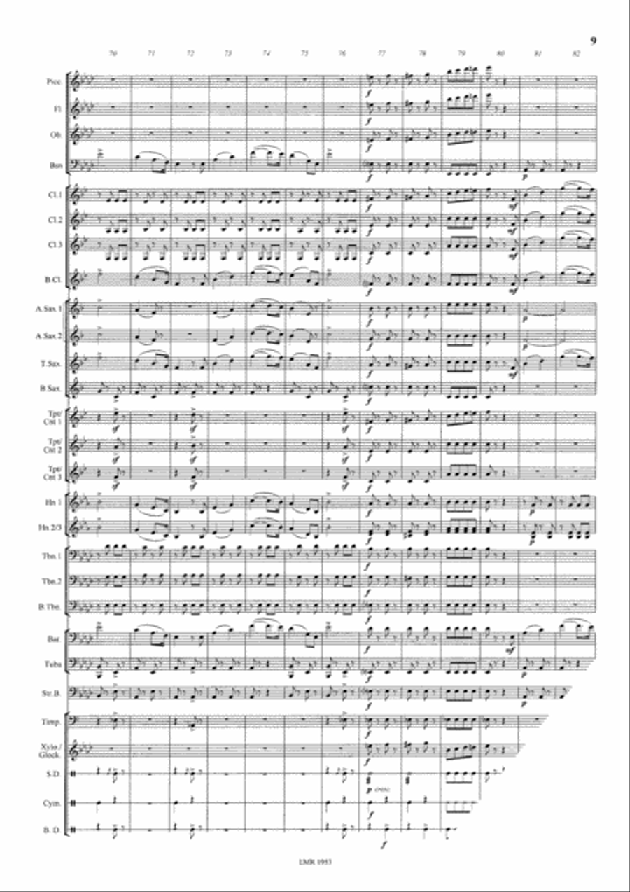 Thunder And Lightning Polka Concert Band scores gallery preview page 10