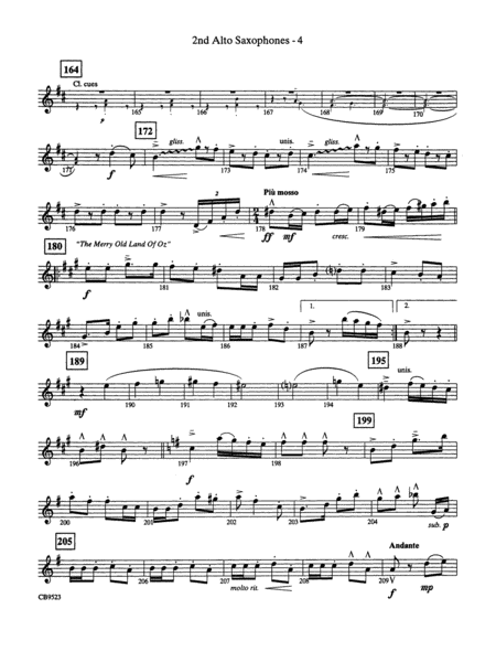 The Wizard of Oz (Medley): 2nd E-flat Alto Saxophone