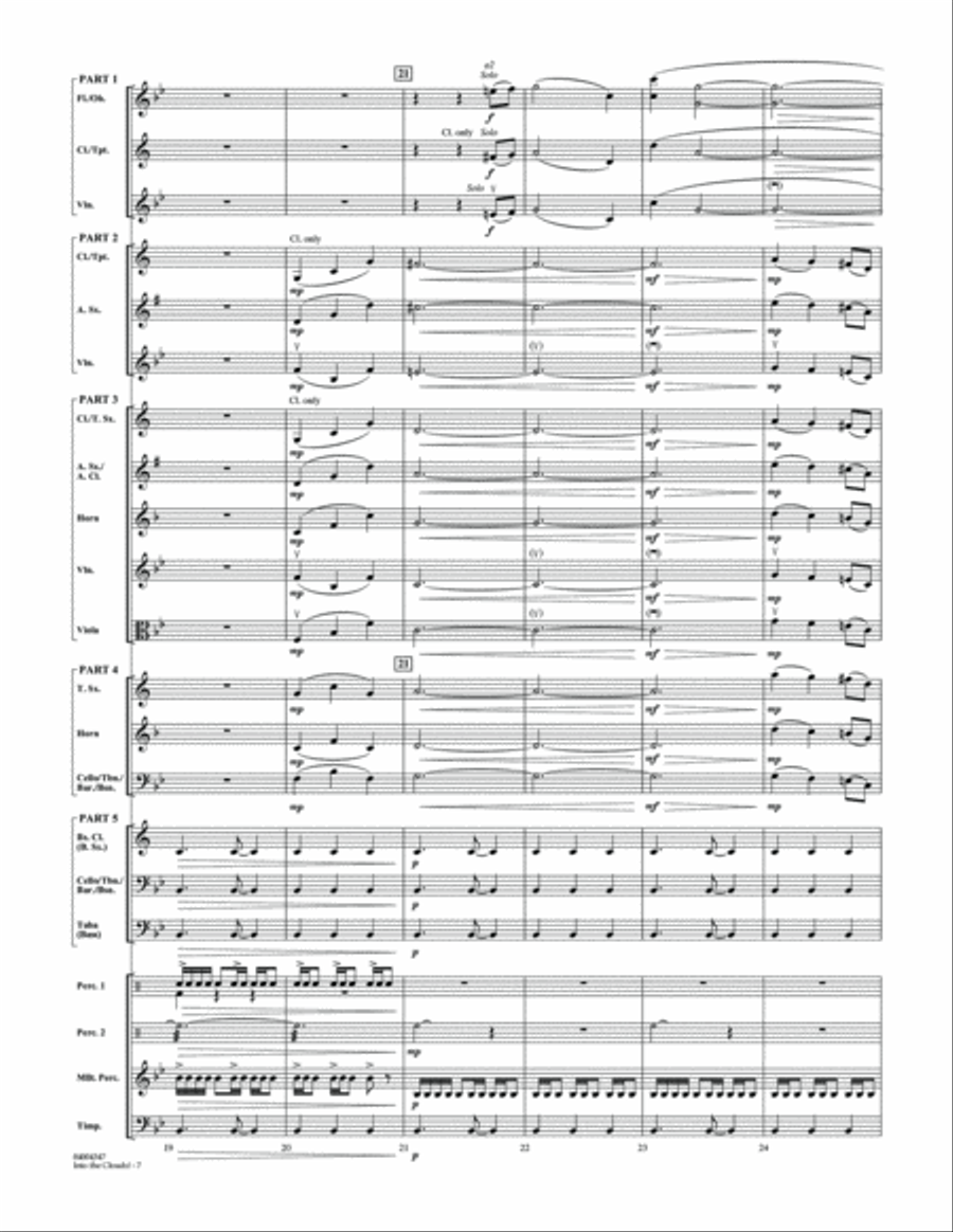 Into the Clouds! - Conductor Score (Full Score) Concert Band scores gallery preview page 6