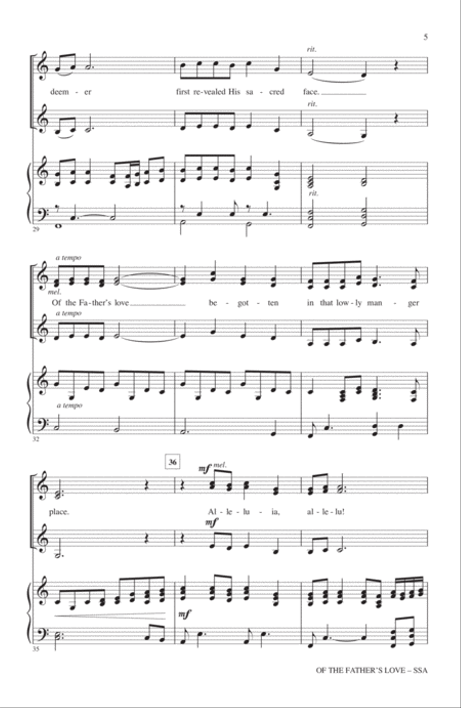 Of The Father's Love Of The Father's Love SSA scores gallery preview page 4