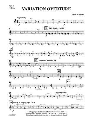 Variation Overture: Part 3 - F Horn