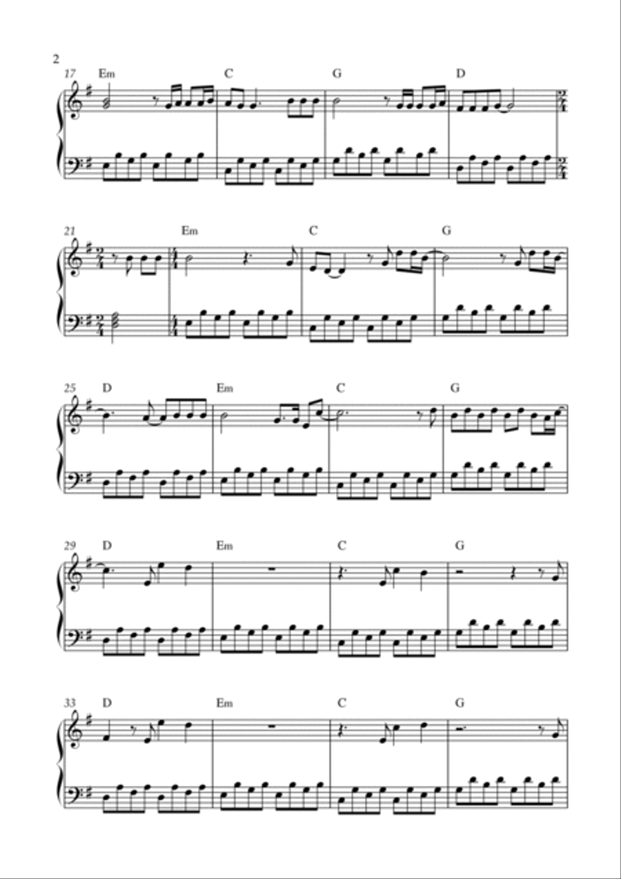 Faded Easy Piano scores gallery preview page 2