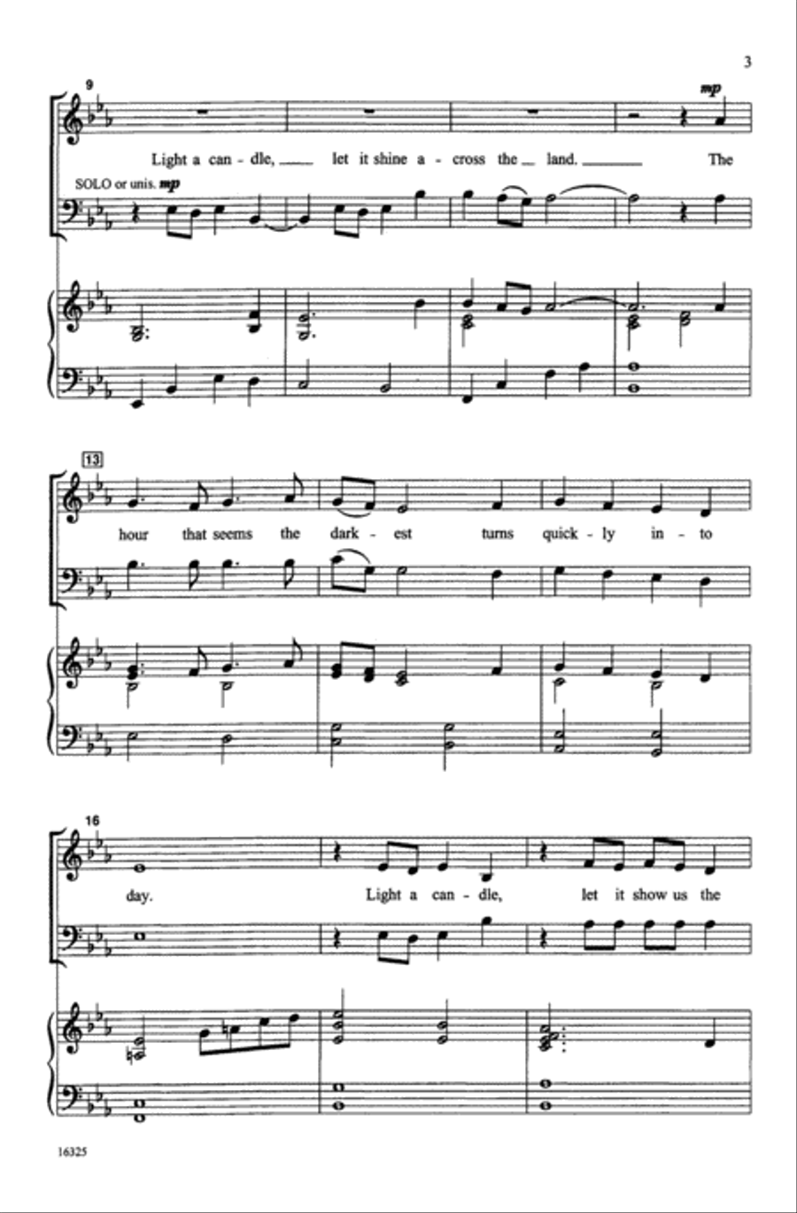Light a Candle Choir scores gallery preview page 2