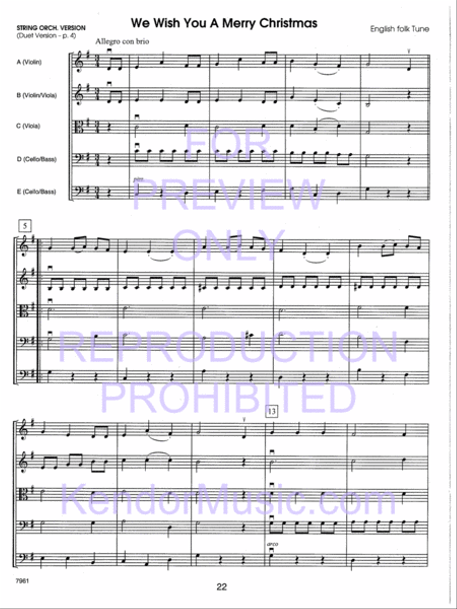 Holiday Strings (Score) String Orchestra scores gallery preview page 23