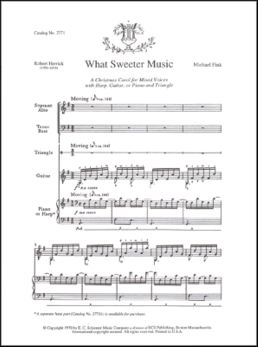 What Sweeter Music (Choral Score)