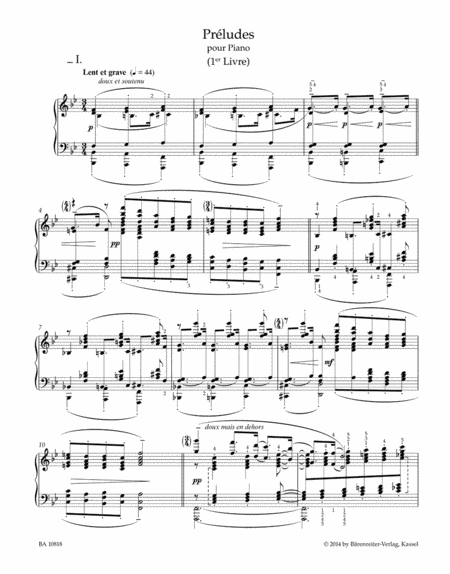 Preludes fur Klavier, 1. Band
