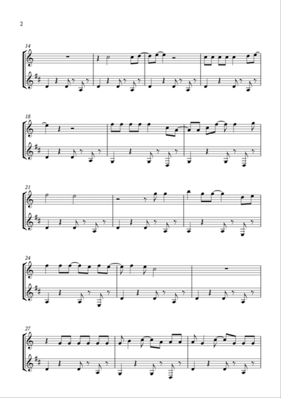 Kiss The Girl Woodwind Duet scores gallery preview page 2