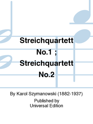 Book cover for Streichquartett No. 1 ; Streichquartett No. 2