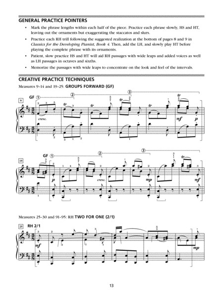 Classics for the Developing Pianist, Study Guide