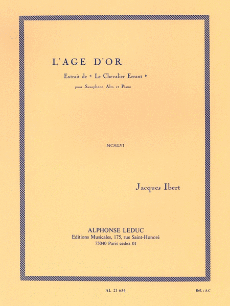 L'age D'or (saxophone-alto & Piano)