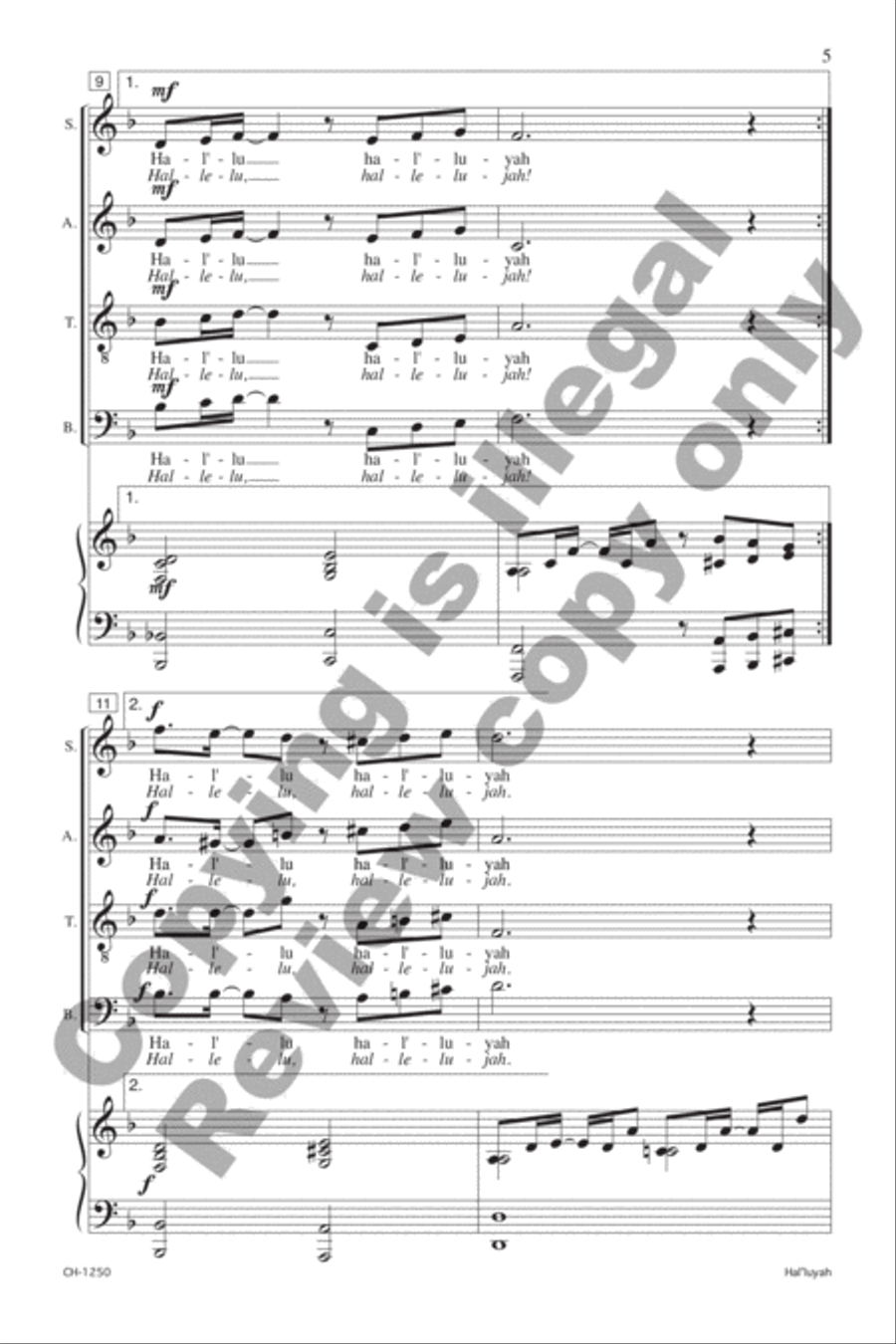 Hal'luya 4-Part scores gallery preview page 5