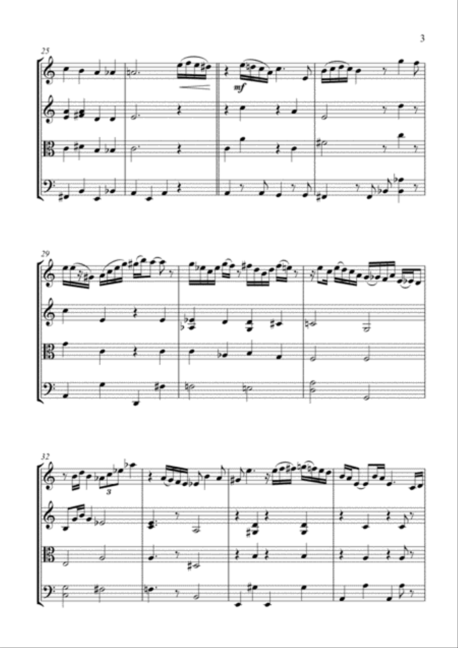 Round Midnight String Quartet scores gallery preview page 3