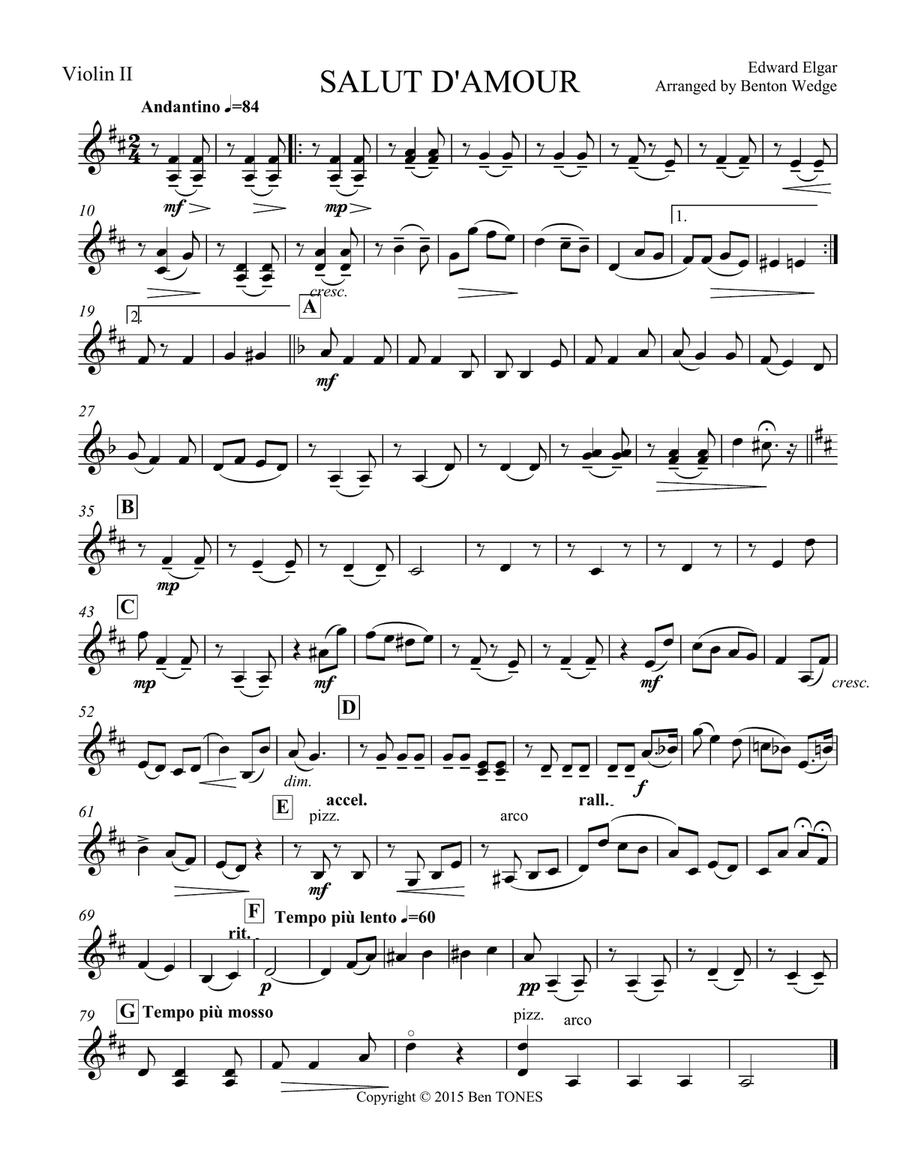 Salut D'Amour String Quartet String Quartet scores gallery preview page 2