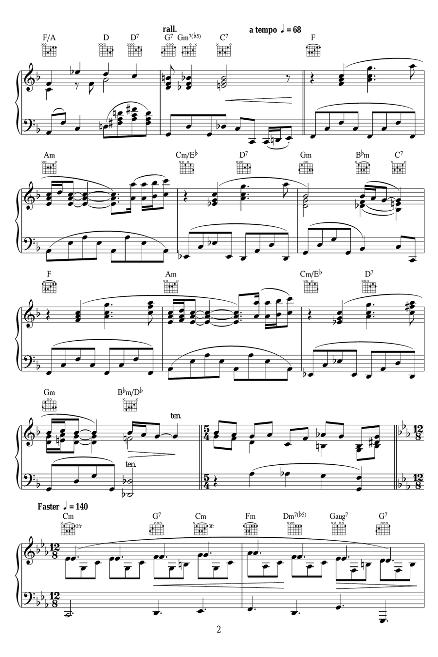All By Myself Piano Solo scores gallery preview page 2