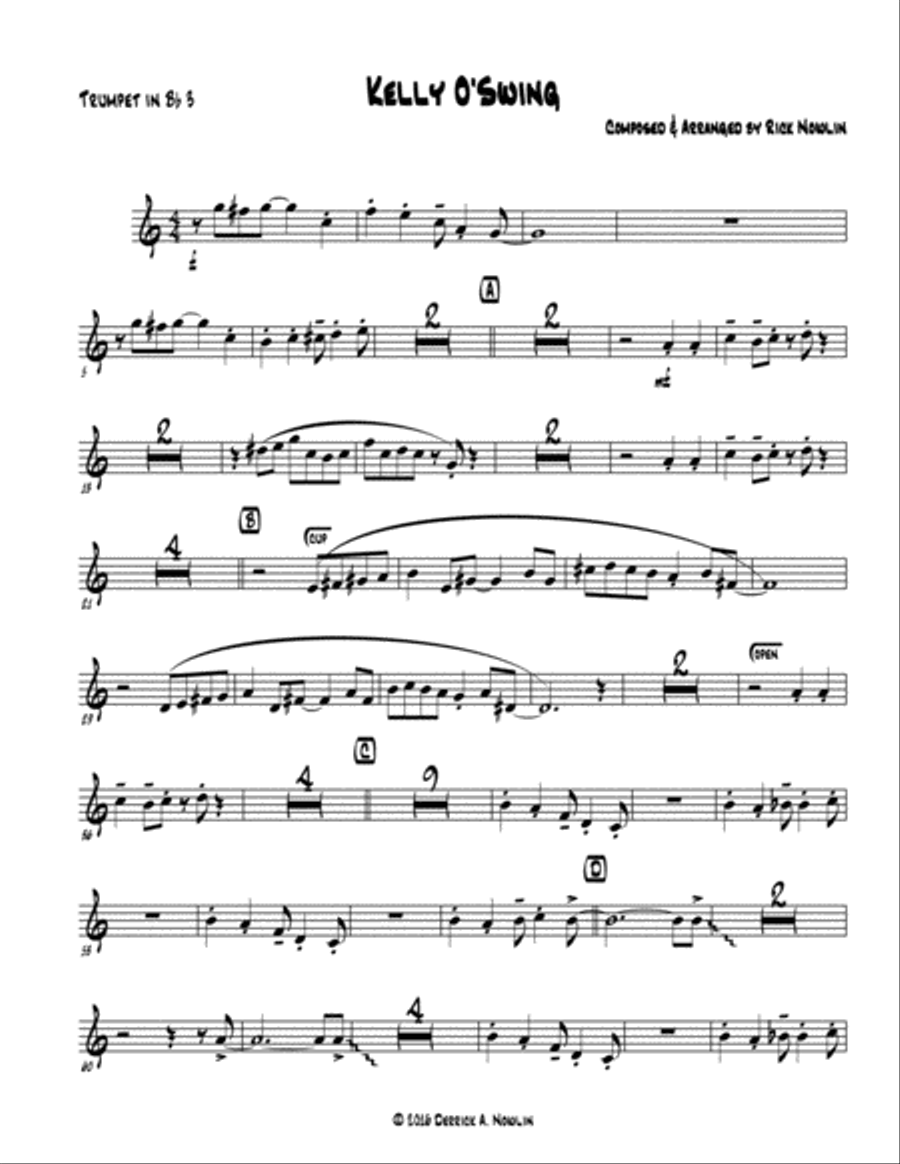 Kelly O'Swing Jazz Ensemble scores gallery preview page 1