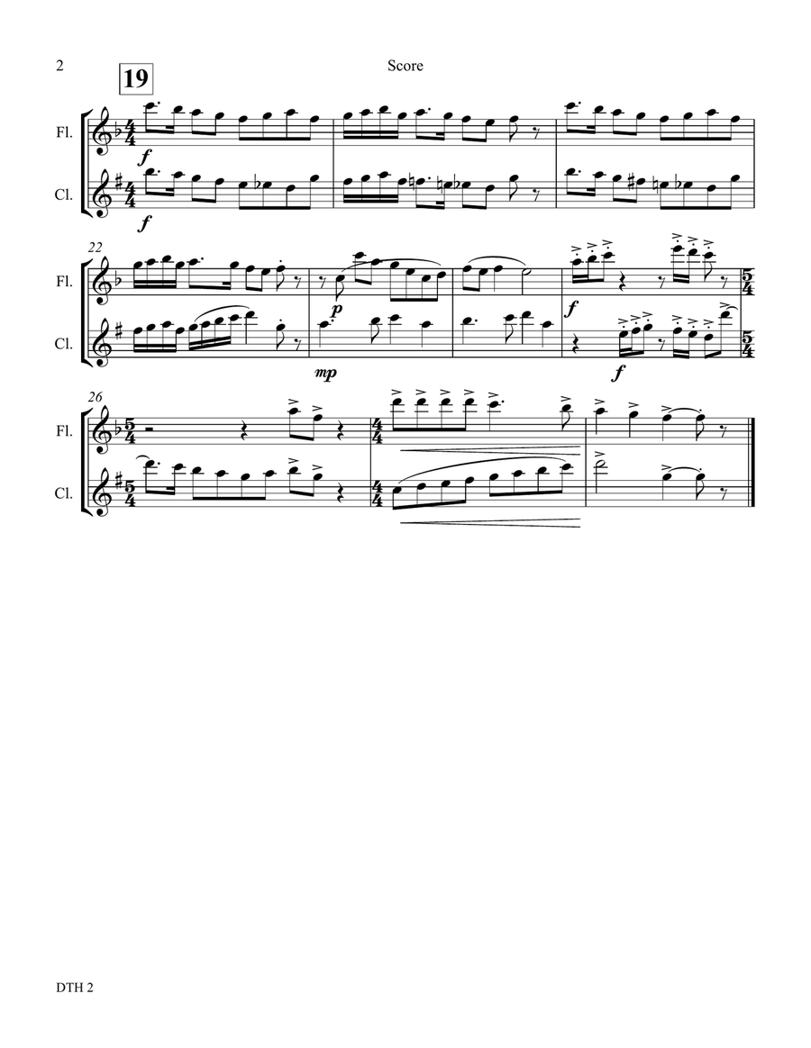 Deck the Halls- duet flute and clarinet Deck the Halls- duet flute and clarinet Woodwind Duet scores gallery preview page 2