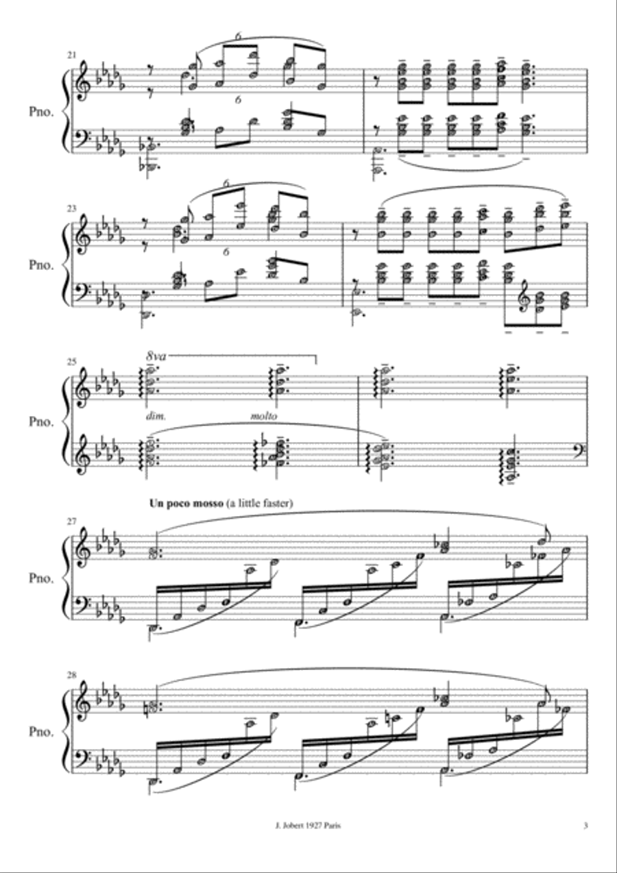 Clair De Lune (with note names alphabets and meanings) Original Version Piano Method scores gallery preview page 3