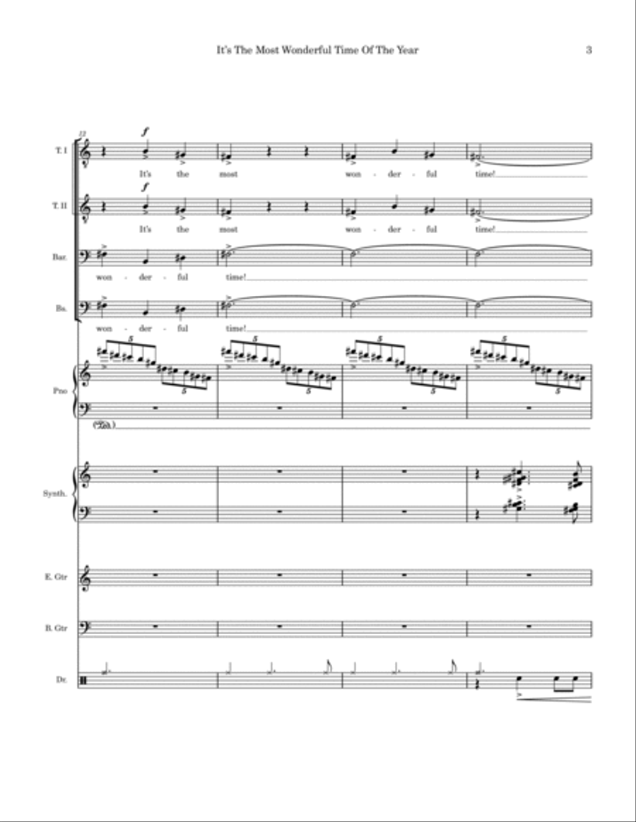 It's The Most Wonderful Time Of Year Small Ensemble scores gallery preview page 3