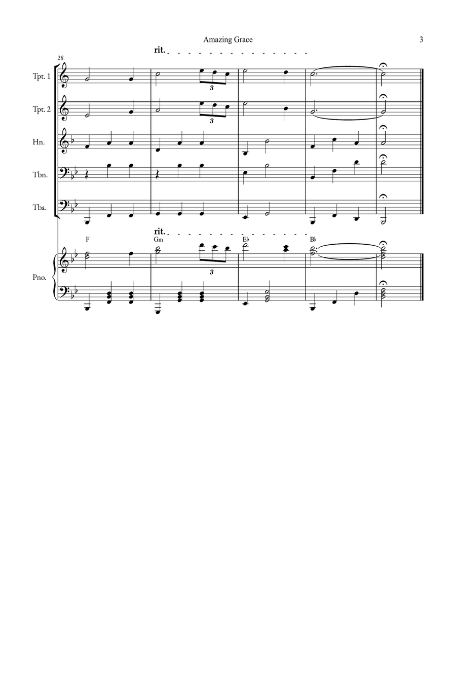 Amazing Grace Amazing Grace Small Ensemble scores gallery preview page 3
