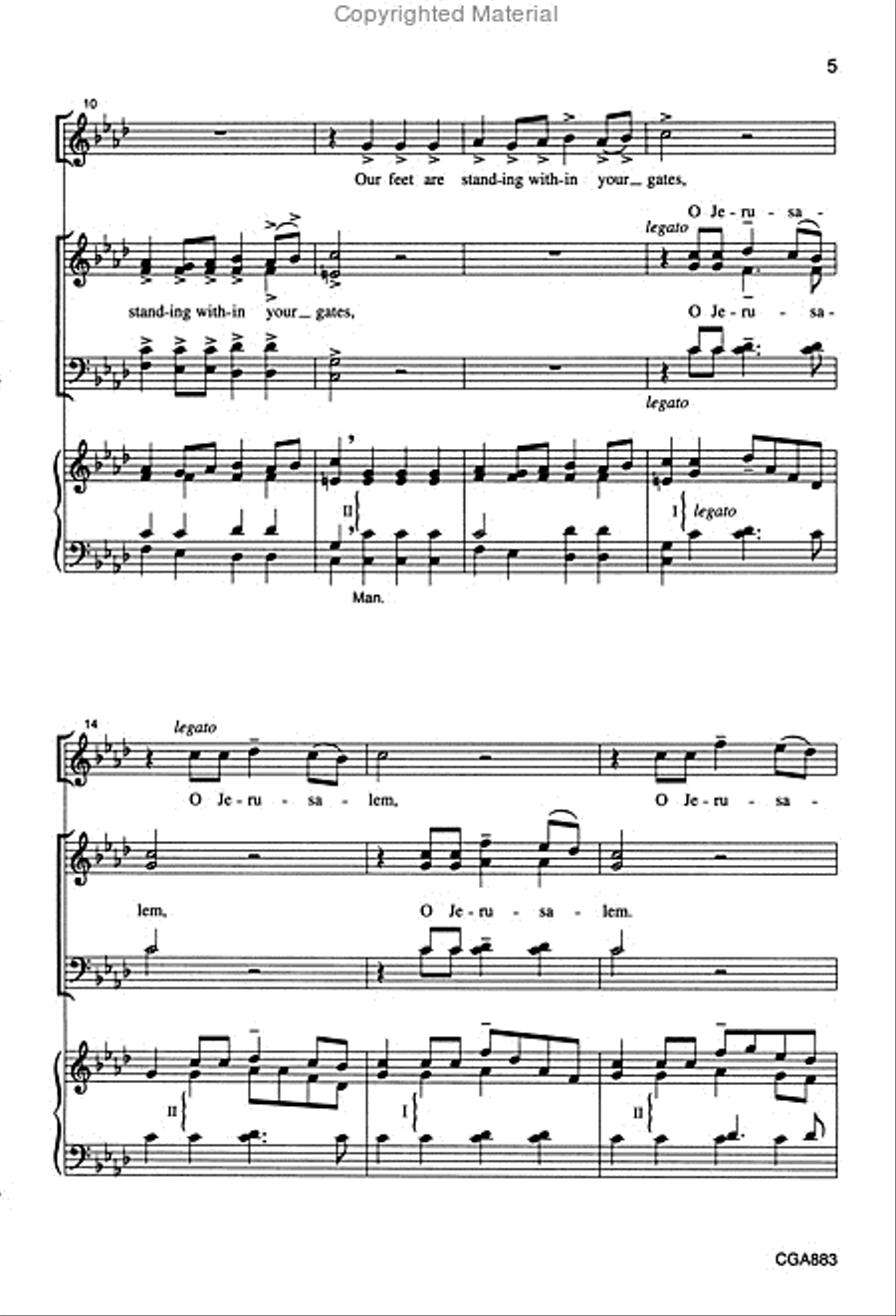 I Was Glad (Choral Score) Choir scores gallery preview page 4