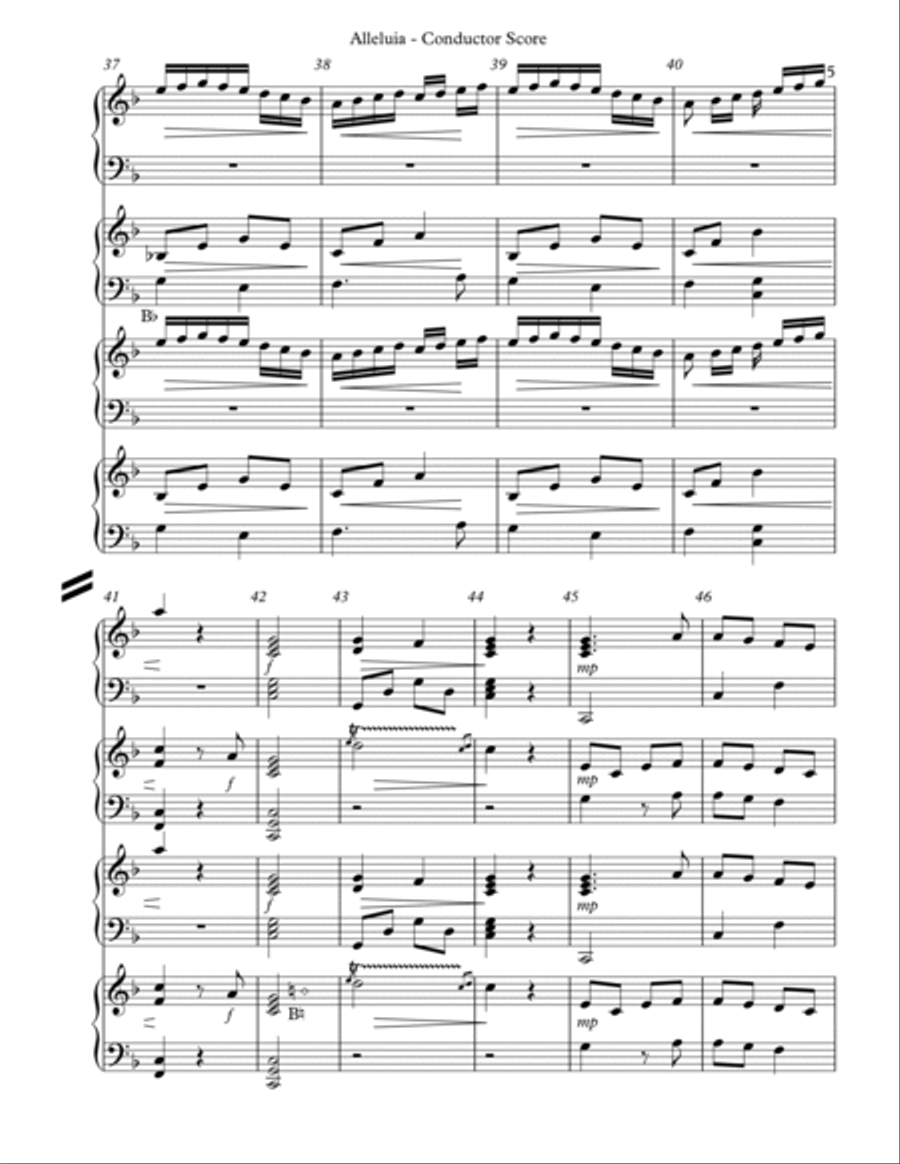 Alleluia from "Exsultate, Jubilate" K165, Conductor Score image number null