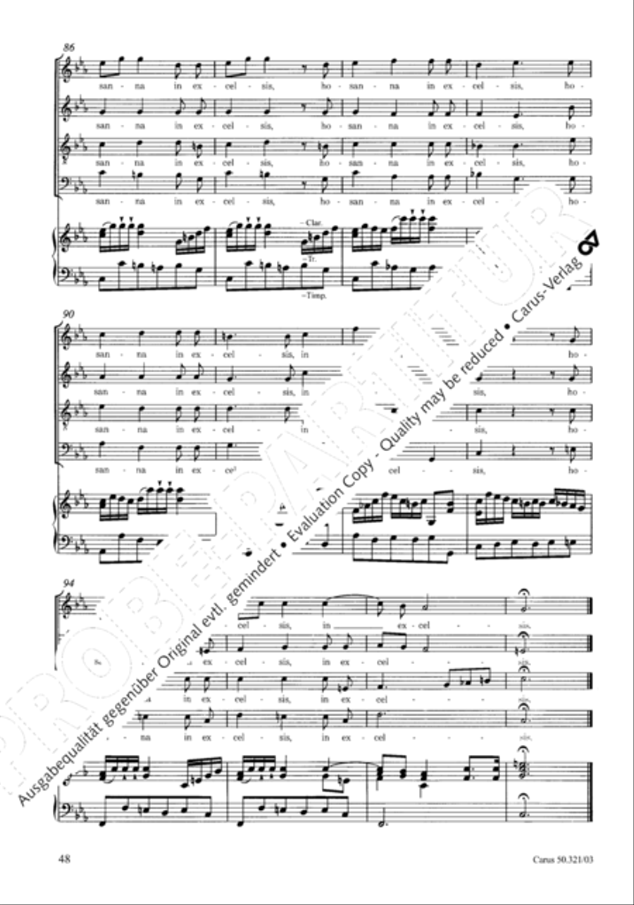 Requiem in C minor 4-Part scores gallery preview page 55