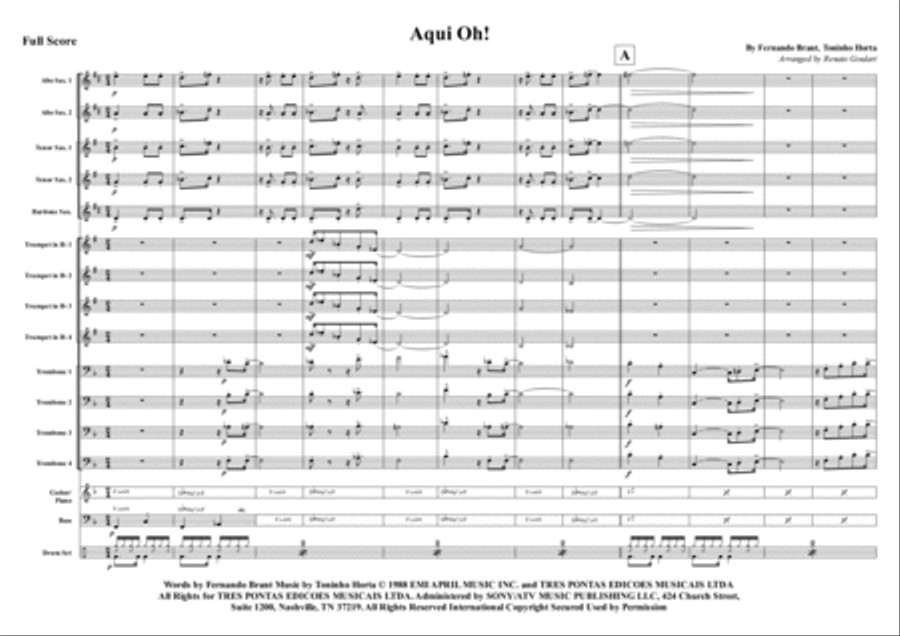 Aqui, Oh! Jazz Ensemble scores gallery preview page 1
