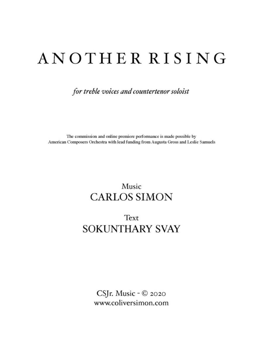 Book cover for Another Rising