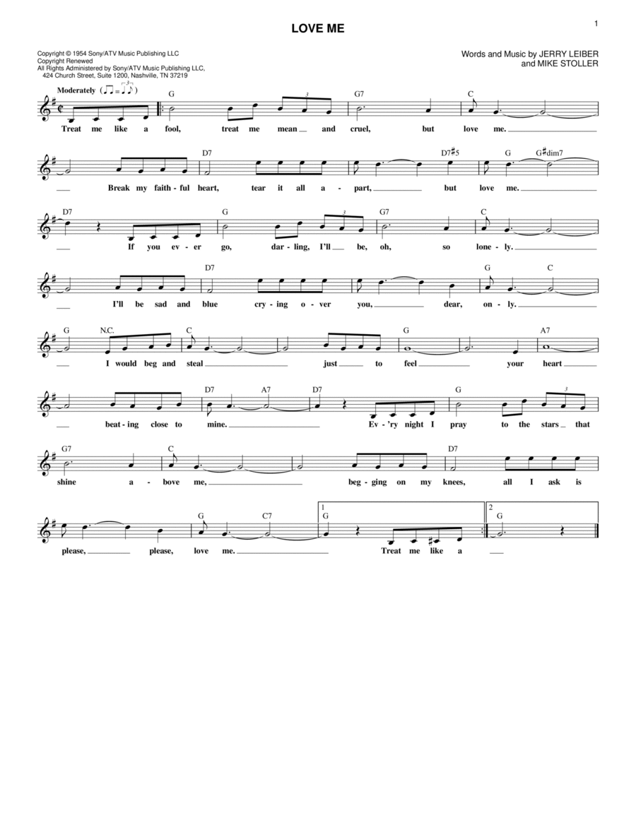 Love Me Guitar scores gallery preview page 1