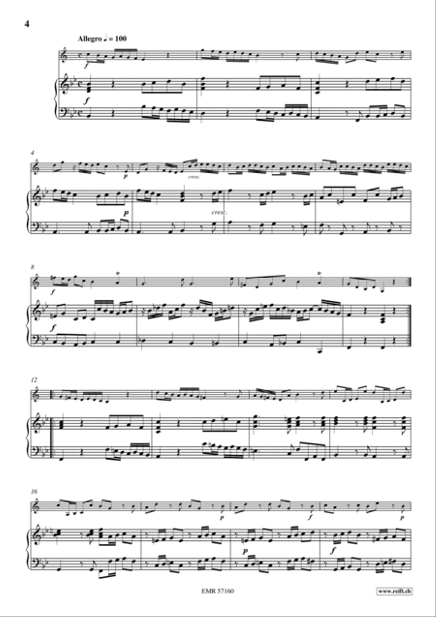 Sonata No. 5 Clarinet Solo scores gallery preview page 5
