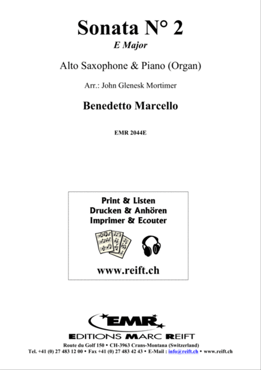 Sonata No. 2 in E minor Alto Saxophone scores gallery preview page 2