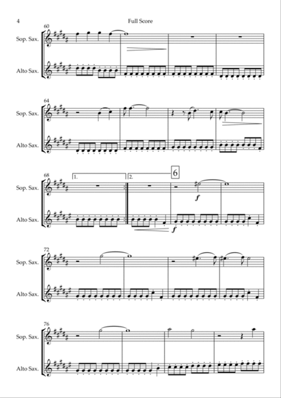 City Of Blinding Lights City Of Blinding Lights Woodwind Duet scores gallery preview page 4