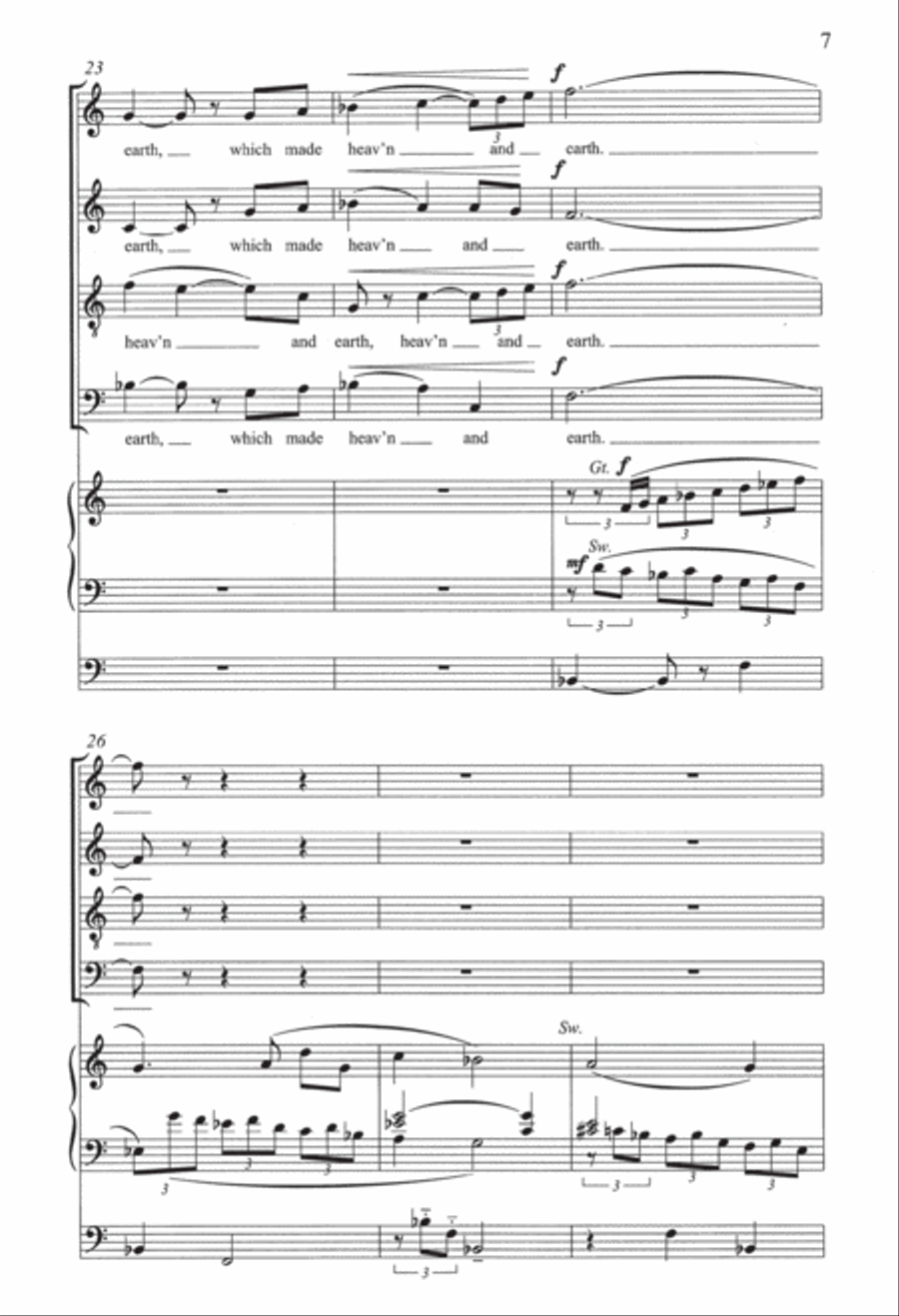 Psalm 121 4-Part scores gallery preview page 6