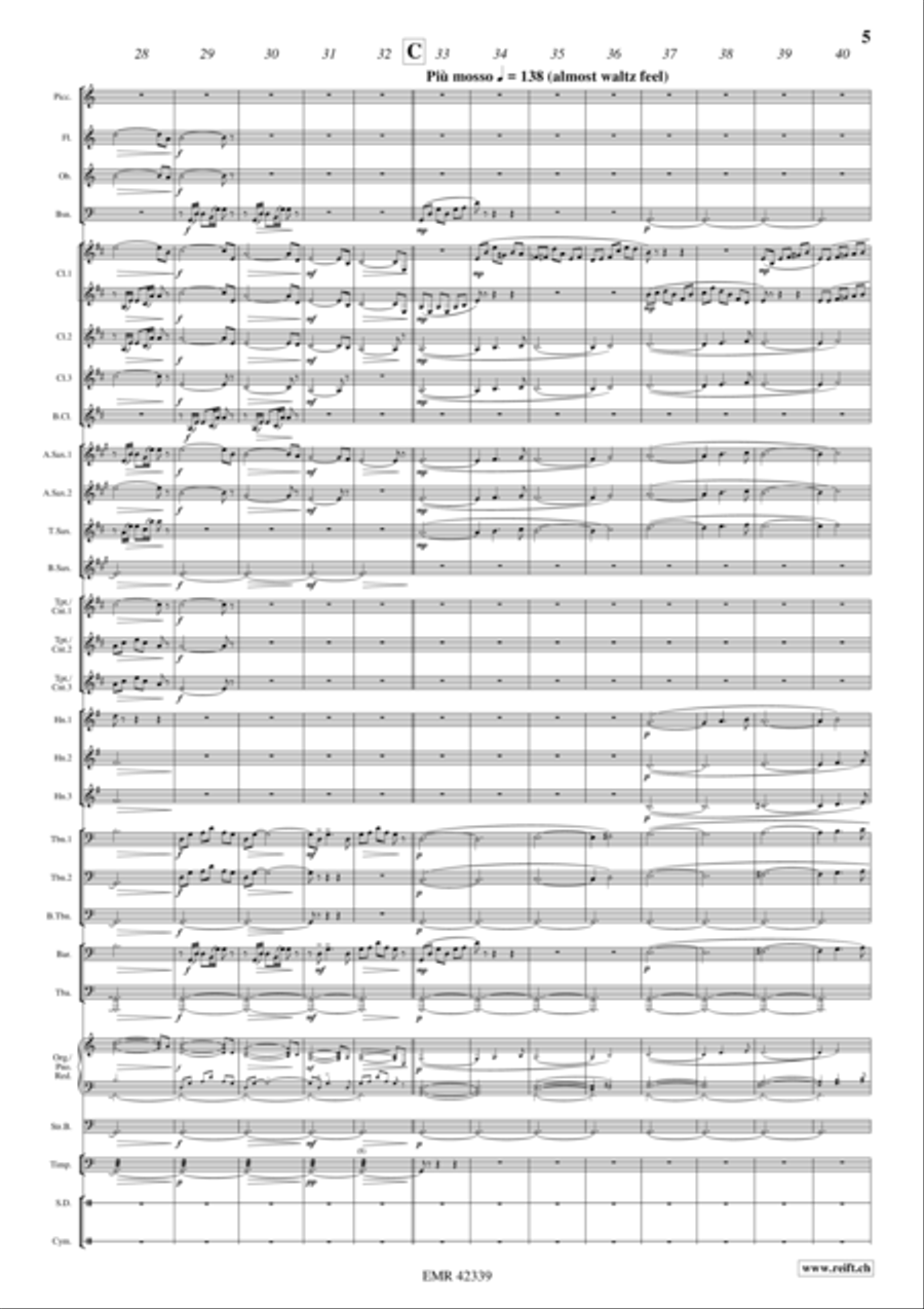 Festive Prelude Concert Band scores gallery preview page 5