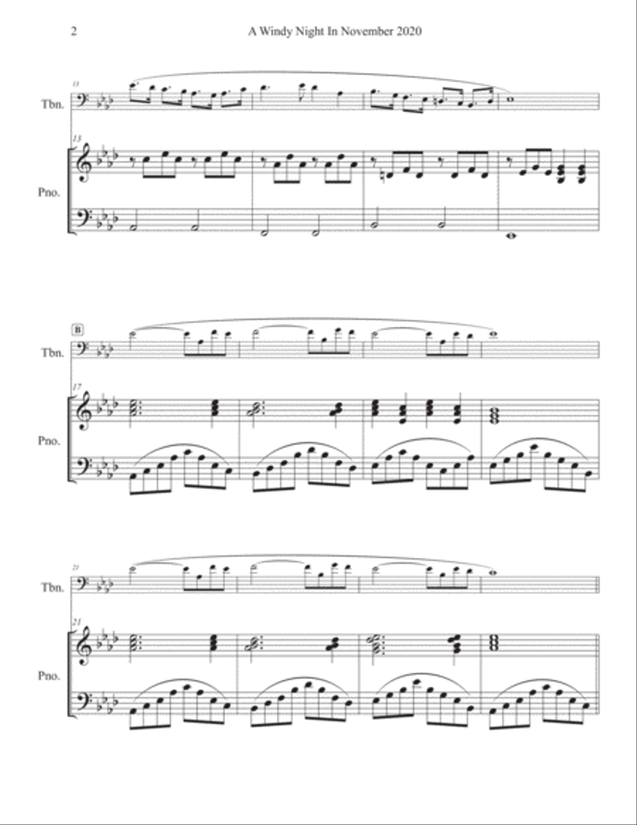 A Windy Night In November 2020 Piano scores gallery preview page 3