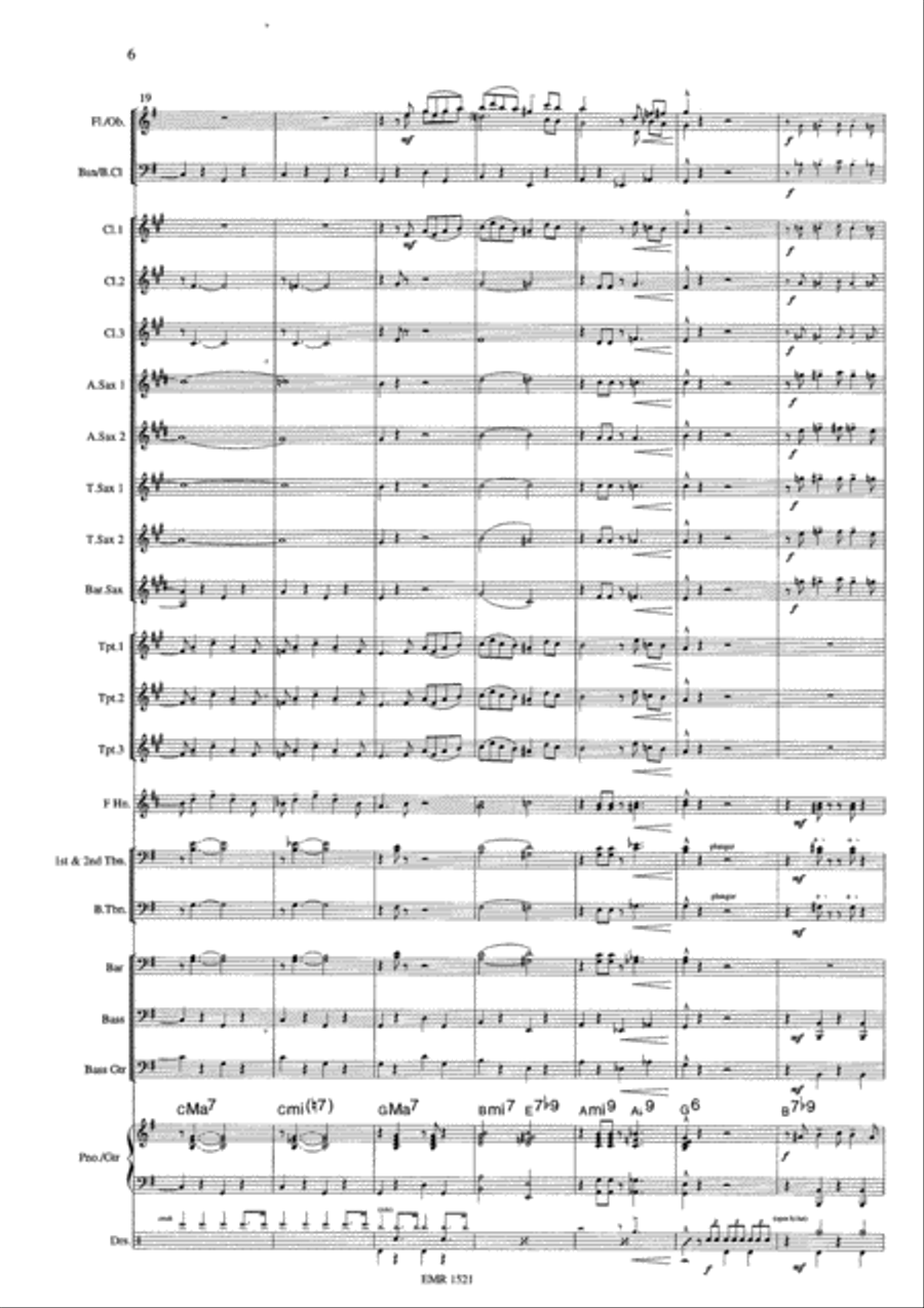 Serenade for Django Concert Band scores gallery preview page 7
