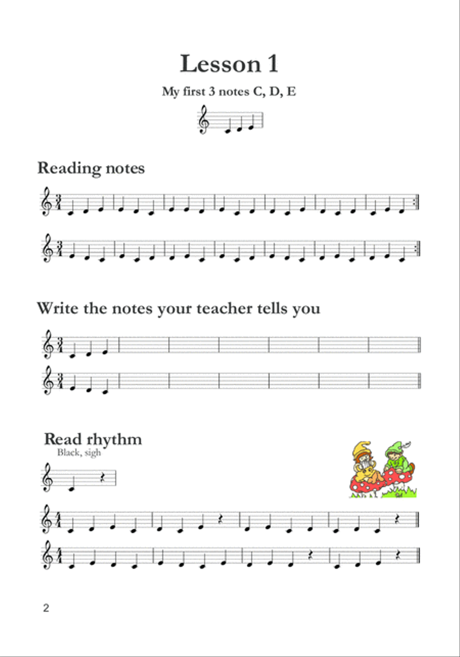 Learning music made easy vol 1 3-Part scores gallery preview page 3