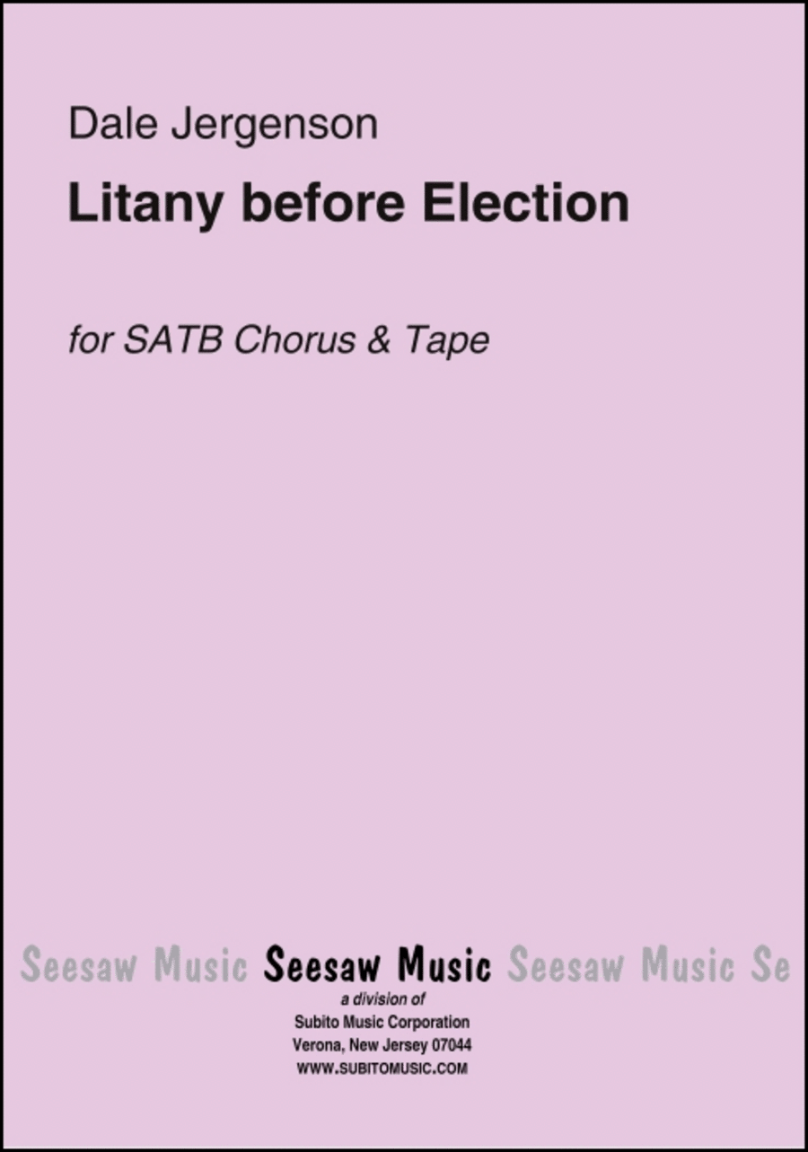 Litany be fore Election Litany be fore Election 4-Part scores gallery preview page 1