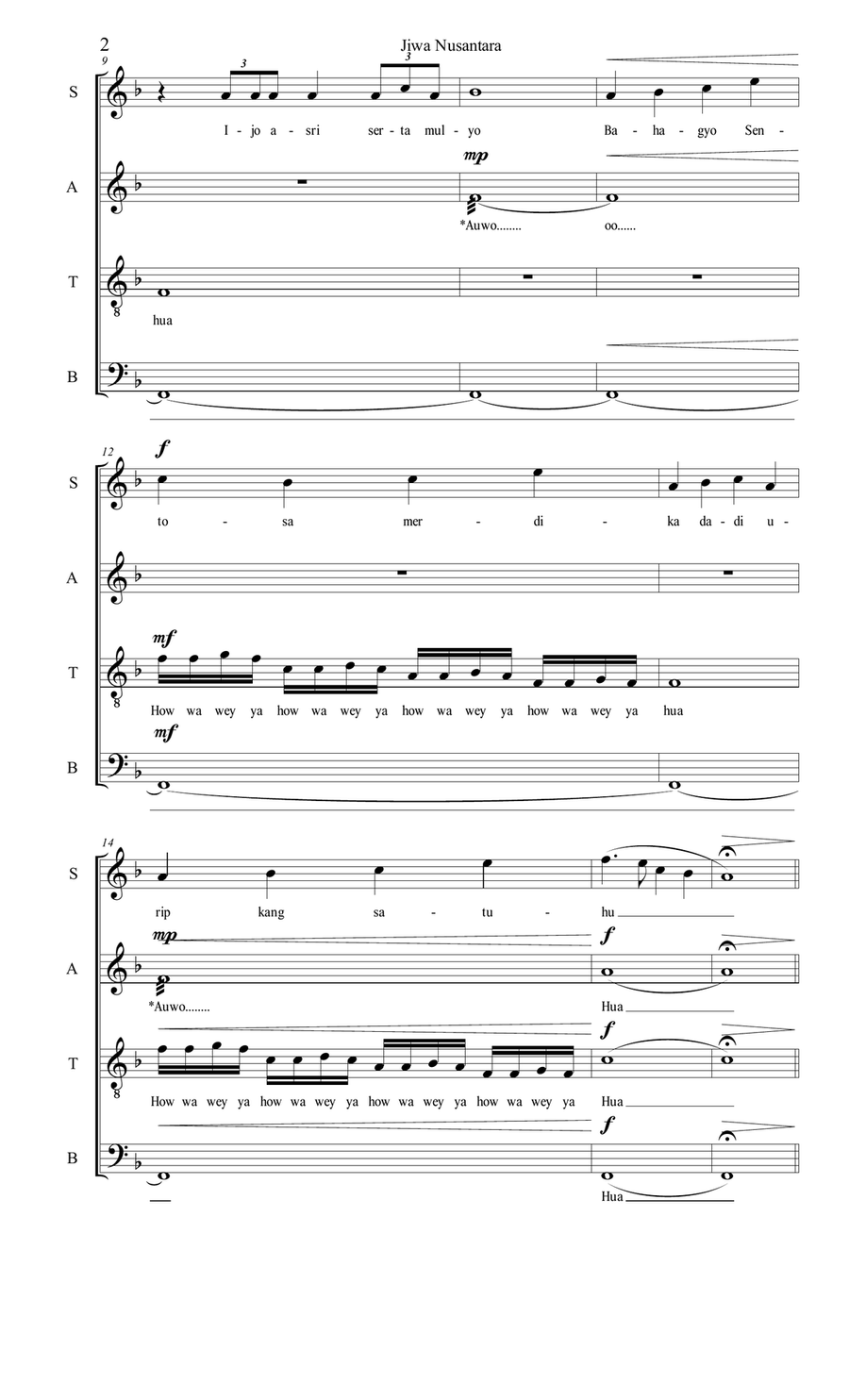 Jiwa Nusantara 4-Part scores gallery preview page 2