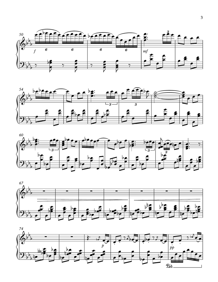 Klezmer Dance # 2 for Piano (Bulgar) Piano Solo scores gallery preview page 3