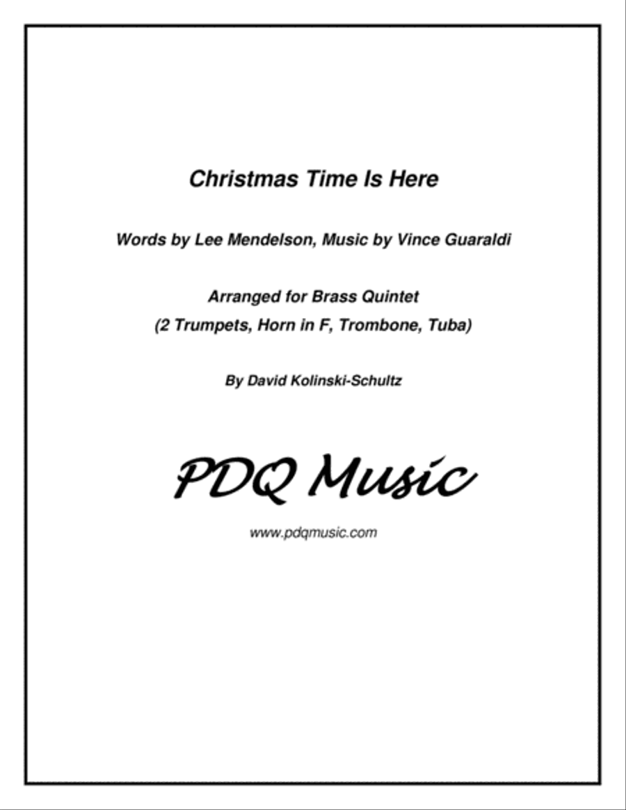 Christmas Time Is Here by Vince Guaraldi Brass Ensemble - Digital Sheet Music