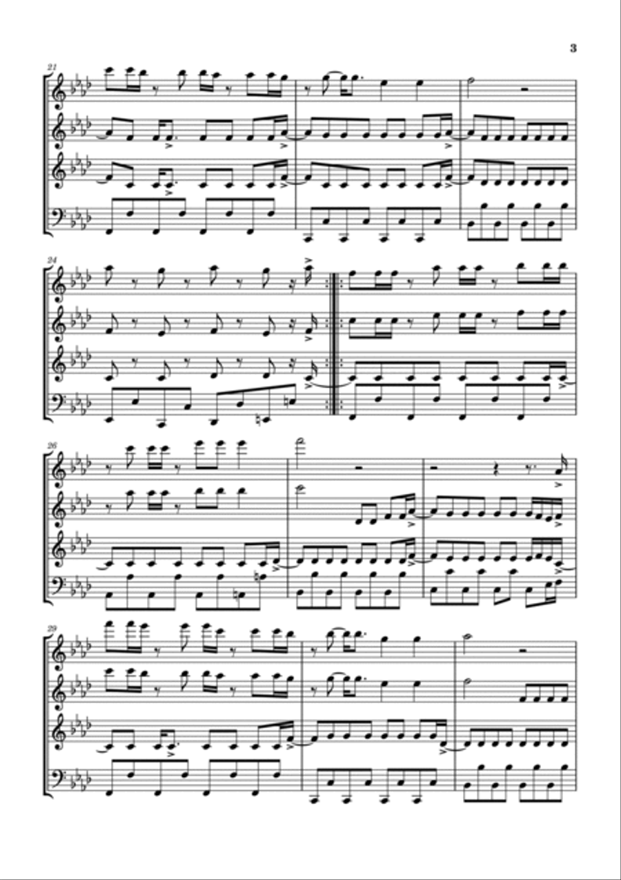 Beam Me Up Woodwind Quartet scores gallery preview page 4