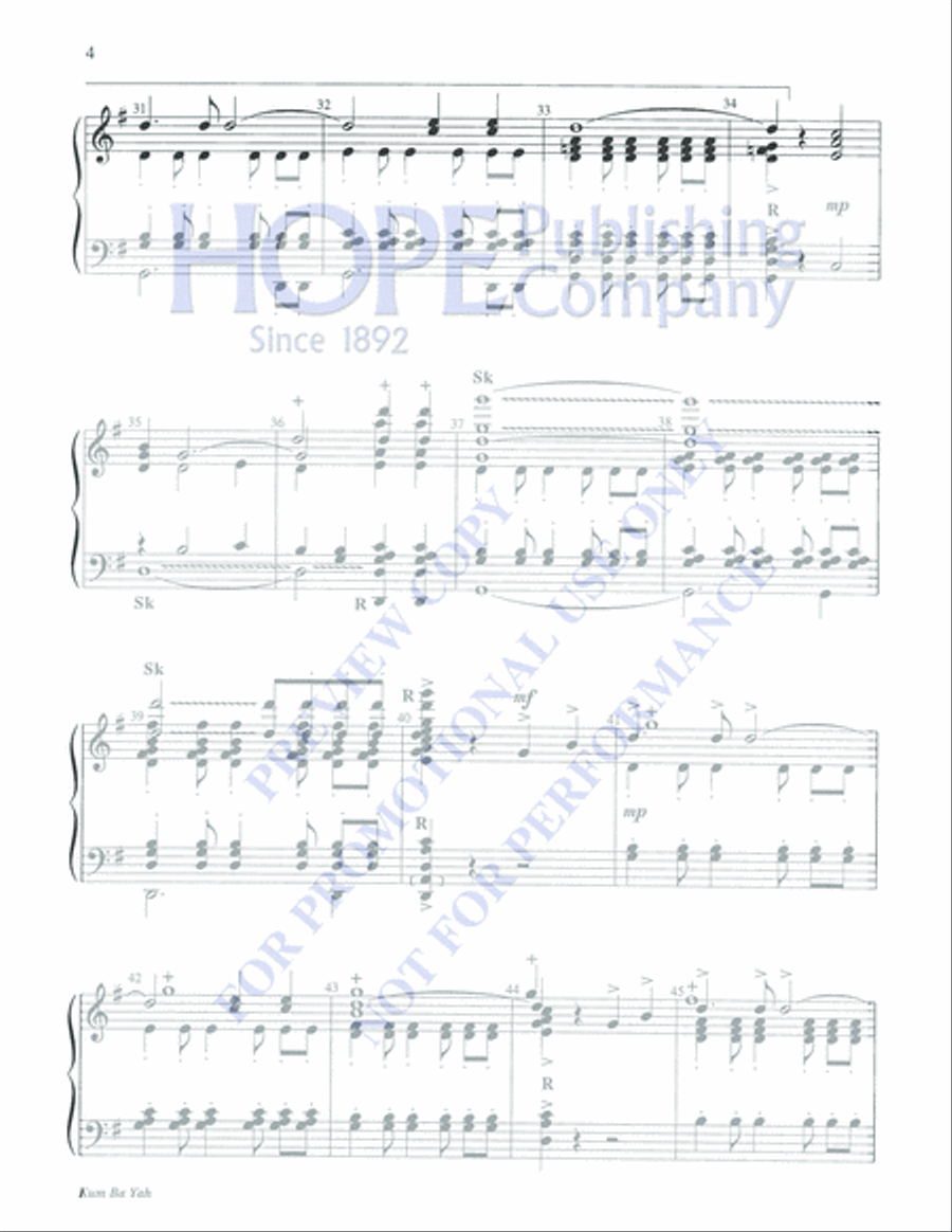 Kum Ba Yah 5-Octaves scores gallery preview page 4