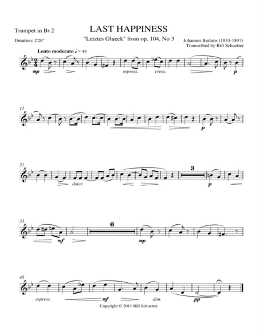 Last Happiness, Op. 104, #3 Chamber Music scores gallery preview page 5