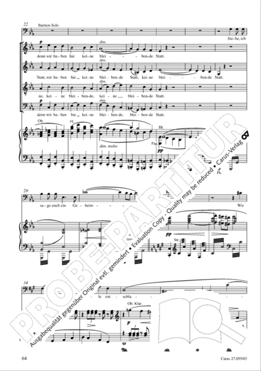 Ein Deutsches Requiem (German Requiem) 4-Part scores gallery preview page 67
