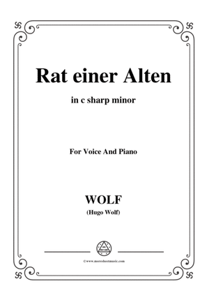 Wolf-Rat einer Alten in c sharp minor,for Voice and Piano