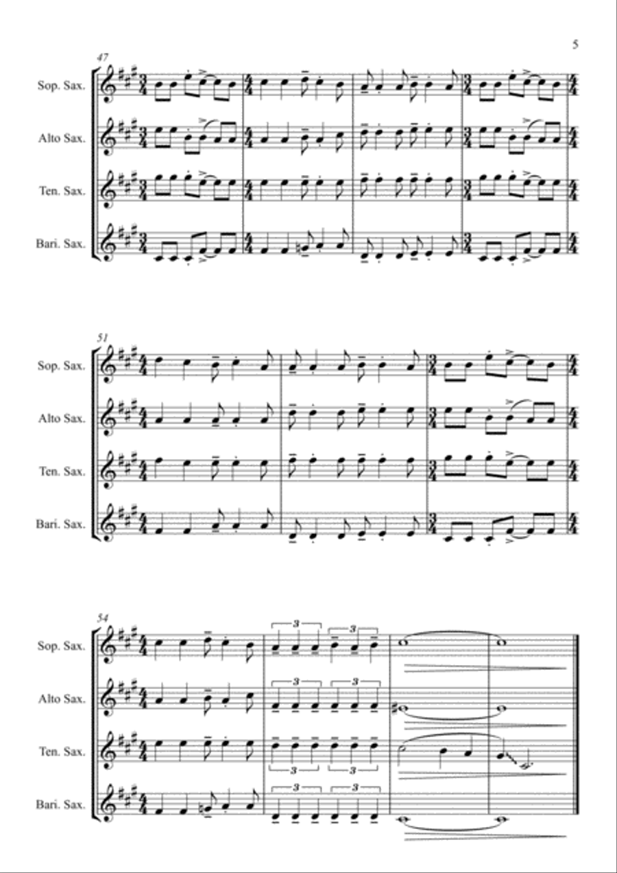 I Say A Little Prayer Woodwind Quartet scores gallery preview page 5